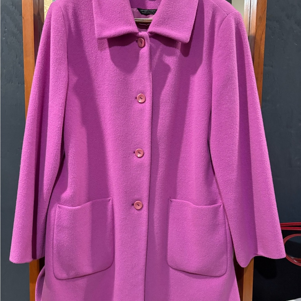 Beautiful Pink Wool and Mohair Swing Coat